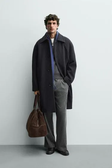 Пальто из структурной шерсти