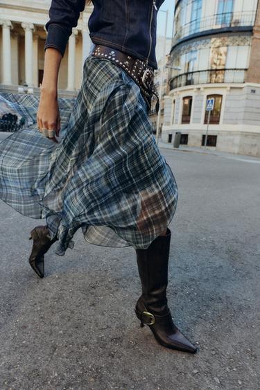 Zara Ботильоны на высоком каблуке с металлической пряжкой