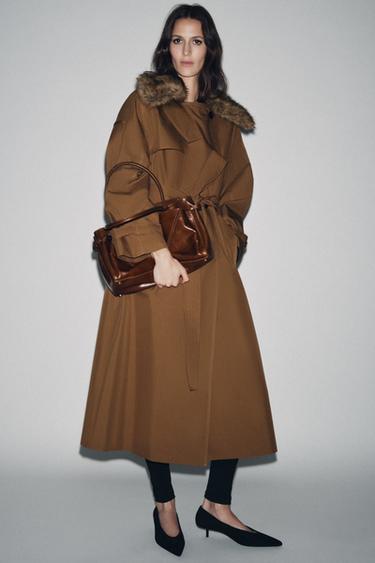 Zara Туфли из замши на среднем каблуке