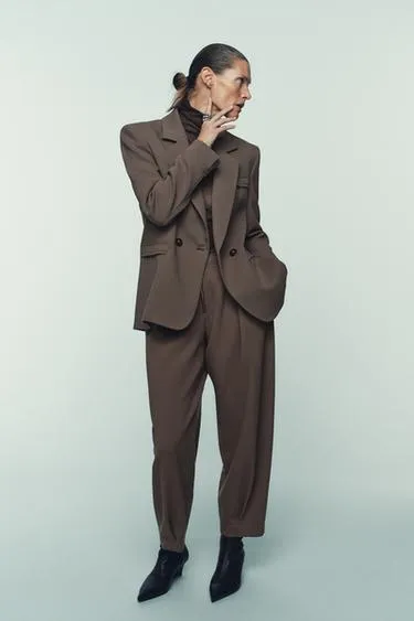 Брюки CARROT FIT с молнией- Заказать в России