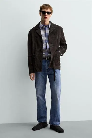 Кожаные туфли-дерби с подошвой VIBRAM® AARON LEVINE X ZARA