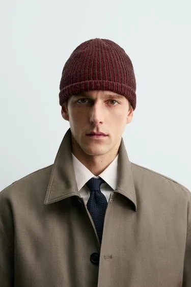 Шапка бини из шерсти Aaron Levine X Zara- Заказать в России