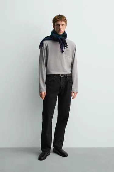 Футболка с длинными рукавами и нагрудным карманом AARON LEVINE X ZARA- Заказать в России