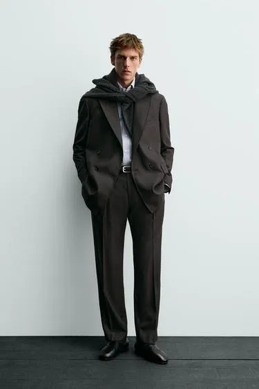 Костюмные брюки из шерсти AARON LEVINE X ZARA- Заказать в России