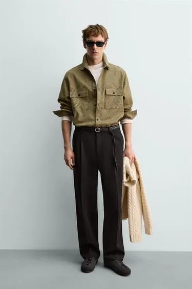 Фланелевая рубашка в клетку Aaron Levine X Zara