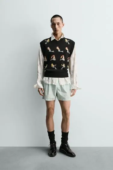 Трикотажный жилет с русалками питера пэна HARRY LAMBERT FOR ZARA X DISNEY- Заказать в России