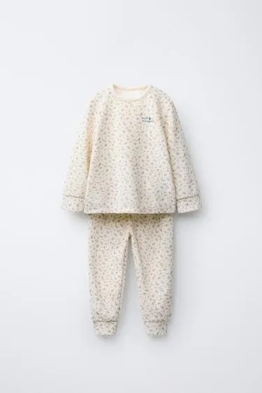 Пижама вельветовая с цветочным узором, 1 1/2-6 лет- Заказать в России