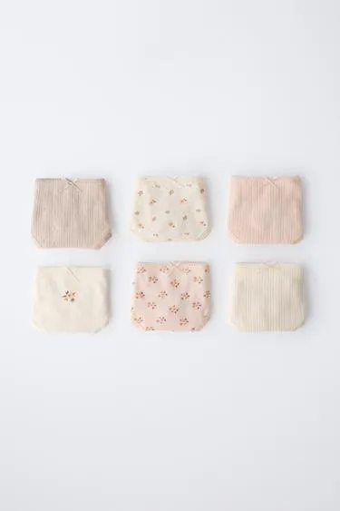 1,5–6 лет/ набор из шести трусов с цветочным принтом- Заказать в России