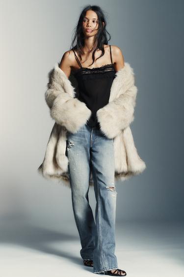 Zara Комбинированный топ из жоржета с бантами