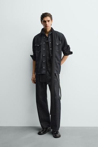 Zara Джинсы STRAIGHT FIT с заклепками