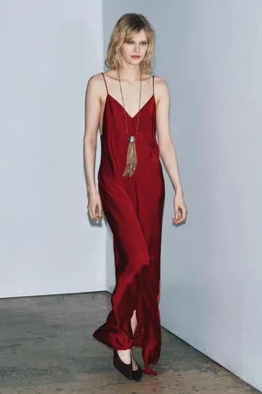 Атласное платье-комбинация из коллекции ZW- Заказать в России