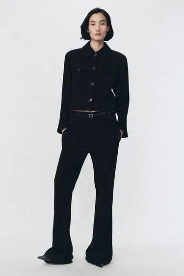 Брюки с отворотами на поясе soshiotsuki x zara