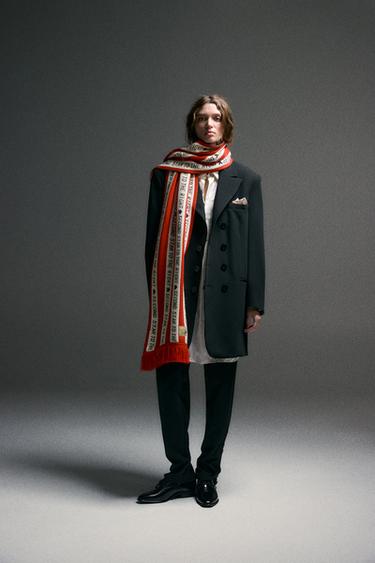 Zara Удлиненный двубортный блейзер HARRY LAMBERT FOR ZARA X DISNEY