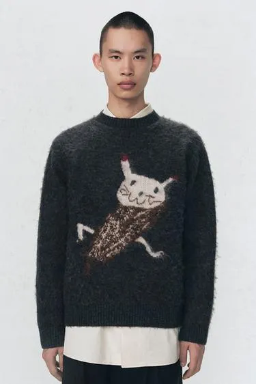 Brushed Intarsia Jumper Soshiotsuki X Zara- Заказать в России