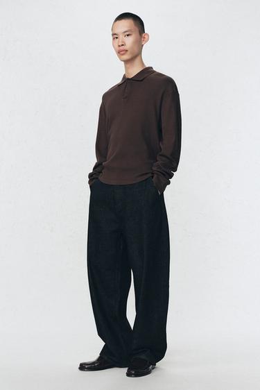 Zara Поло с текстурным вязаным узором SOSHIOTSUKI X ZARA