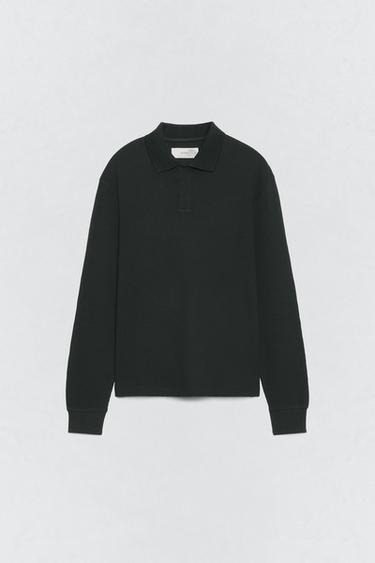 Zara Поло с текстурой вафельного вязания SOSHIOTSUKI X ZARA