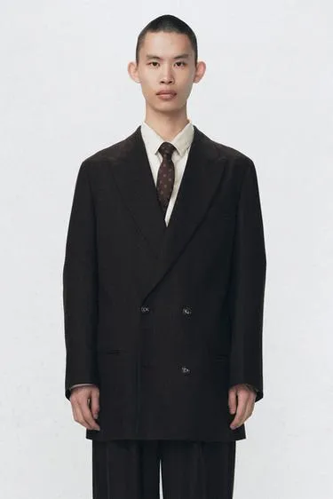 Галстук из шелка и шерсти с твиловым плетением soshiotsuki x zara