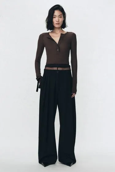 Футболка с воротником хэнли SOSHIOTSUKI X ZARA