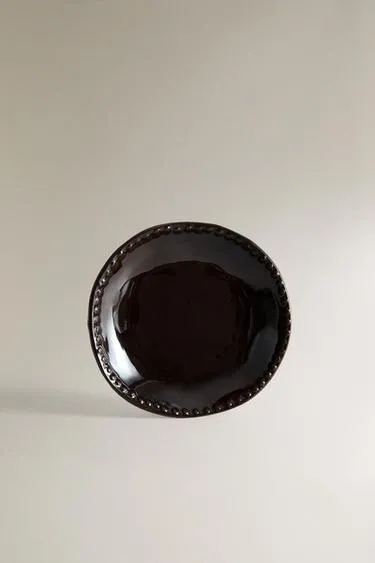 Мини-тарелка из керамики с рельефным узором