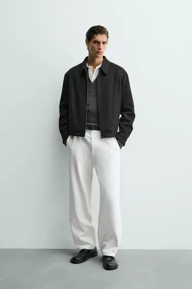 Укороченная куртка из искусственной замши