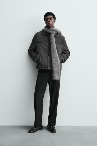 Zara Замшевая куртка классического кроя