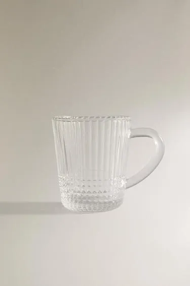 Стеклянный кружка с объемным геометрическим дизайном- Заказать в России