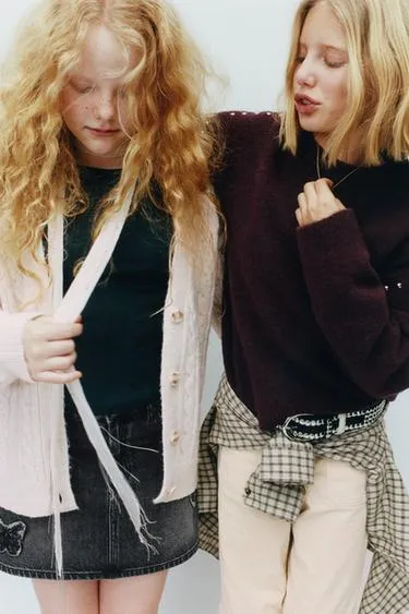 Кардиган с узором «косы»