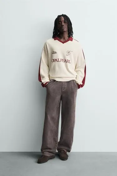 Поло с вышивкой в стиле ретро-футбола- Заказать в России