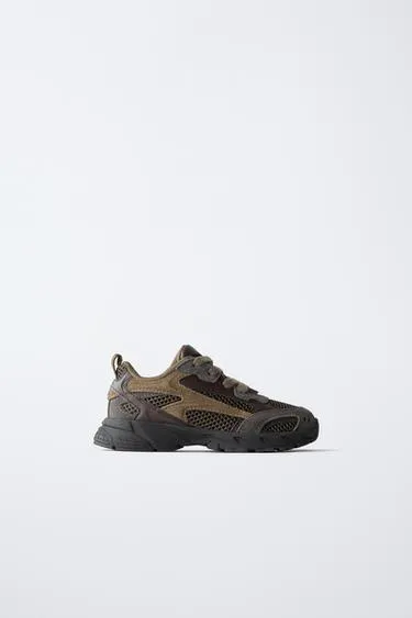 Кроссовки с деталями из сетчатой ткани