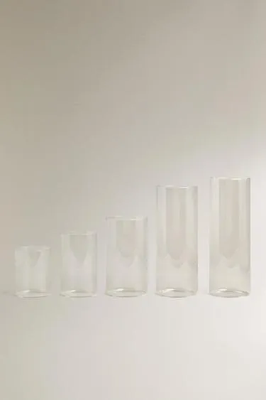 Цилиндрическая ваза-фонарь из боросиликатного стекла- Заказать в России