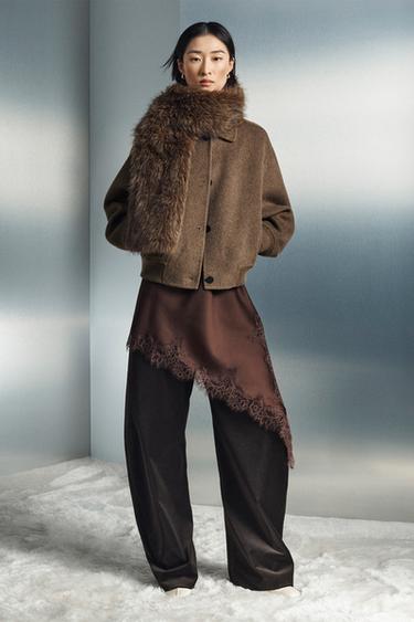 Zara Бомбер из смесовой шерсти — ZW COLLECTION