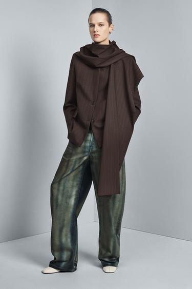 Zara Джинсы ZW COLLECTION BARREL со средней посадкой. лимитированная серия.