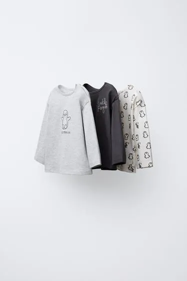 Набор из 3 футболок с пингвинами- Заказать в России