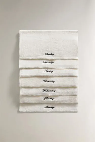 Набор из 7 шт. повседневных хлопковых ручных полотенец