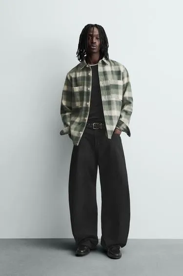 Фланелевая рубашка в клетку- Заказать в России