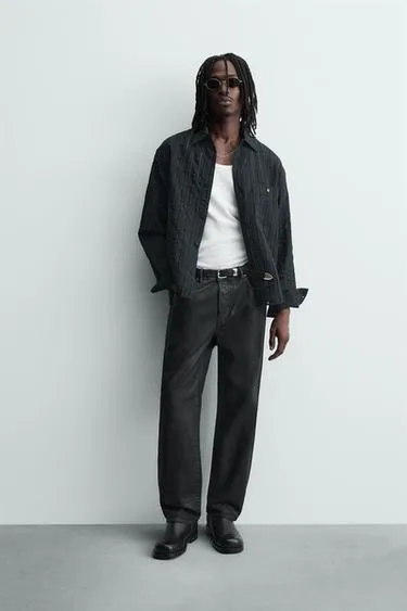 Жаккардовая рубашка в полоску