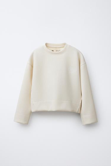 Zara Толстовка с надписью и модалом