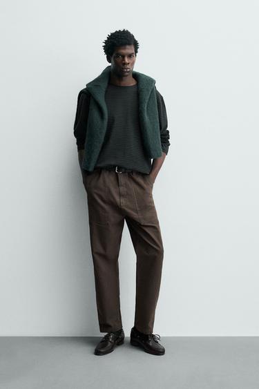 Zara Хлопковая футболка в полоску с эффектом потертости купить с доставкой.