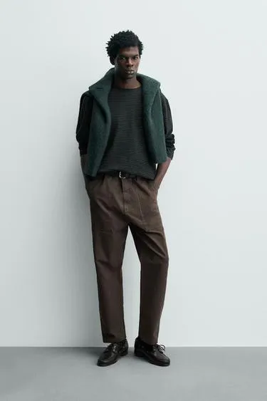 Хлопковая футболка в полоску с эффектом потертости- Заказать в России