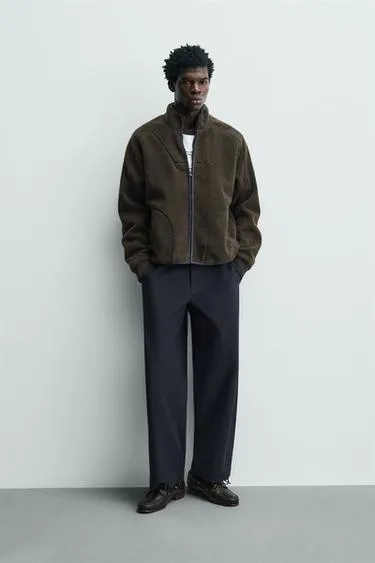 Толстовка из искусственной овчины на молнии