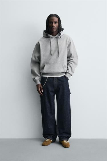 Zara Худи с капюшоном из структурного материала