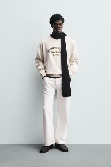 Zara Толстовка с вышитой надписью