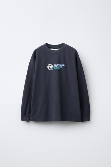 Zara Футболка с рельефной надписью купить с доставкой.