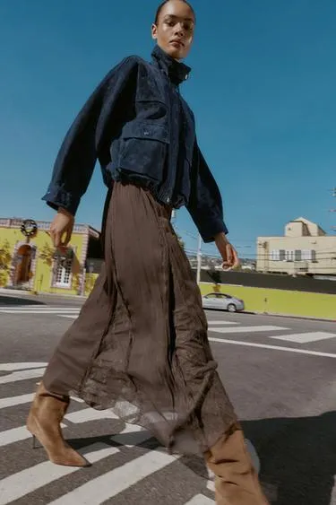 Юбка годе с кружевом- Заказать в России