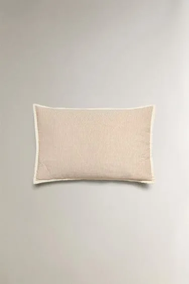 Детский стеганный хлопковый чехол для подушки в полоску- Заказать в России