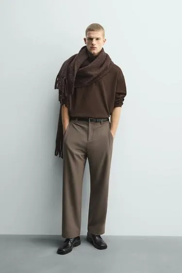 Брюки Relaxed Fit со складками- Заказать в России