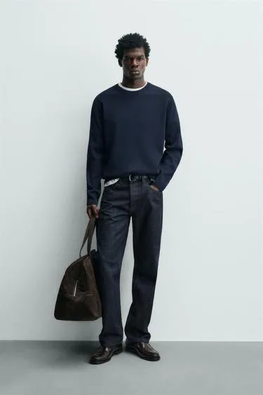 Свитер из рельефного хлопка