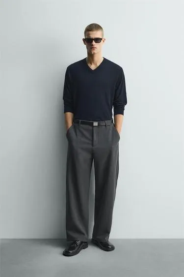 Брюки BALLOON FIT из рельефной ткани