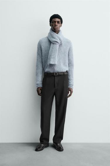 Zara Брюки из фланели со складками купить с доставкой.