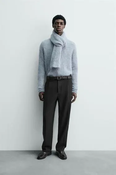 Брюки из фланели со складками- Заказать в России